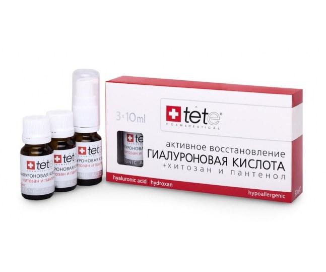 TETe Cosmeceutical Hyaluronic acid + Hydroxan and Panthenol Гиалуроновая кислота + Хитозан и пантенол  30 мл