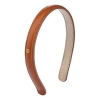 Ободок для волос кожаный бежевый Riviera Headband Cognac размер L