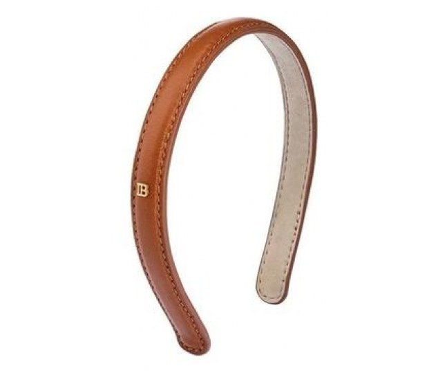Ободок для волос кожаный бежевый Riviera Headband Cognac размер L