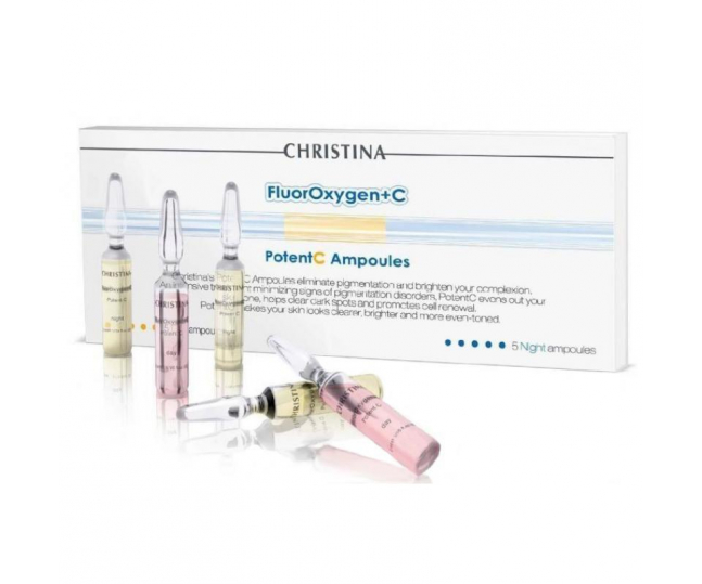 CHRISTINA Fluoroxygen + CPotentC Ampoules - Ампулы Fluoroxygen + CPotentC (в упаковке 5 дневных и 5 ночных ампул) 10 шт.