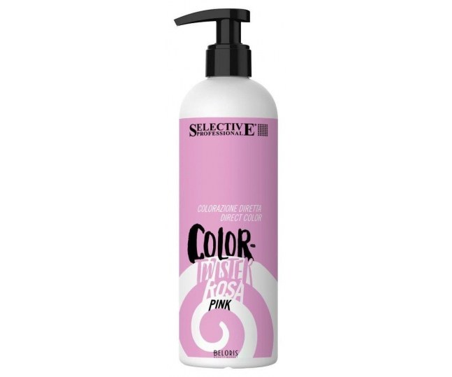 Ухаживающая краска для волос прямого действия с кератином розовый 300мл