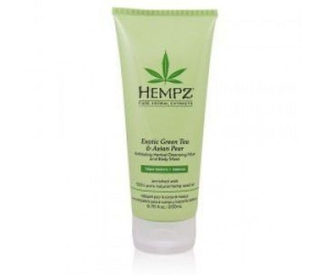 HEMPZ Маска-глина растительная отшелушивающая/Exotic Green Tea & Asian PearExfoliating Herbal Cleansing Mud and Body Mask 200мл
