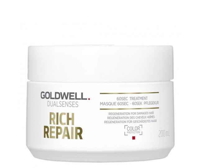 GOLDWELL Dualsenses Rich Repair 60sec Treatment –  Восстанавливающий уход за 60 секунд  для поврежденных волос 200 мл