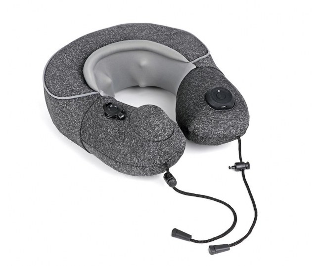 Подушка-массажер для шеи надувная с роликовым массажем AMG398