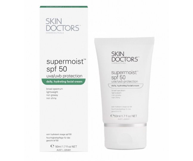 Skin Doctors Supermoist SPF 50 Увлажняющий солнцезащитный крем для лица 50мл