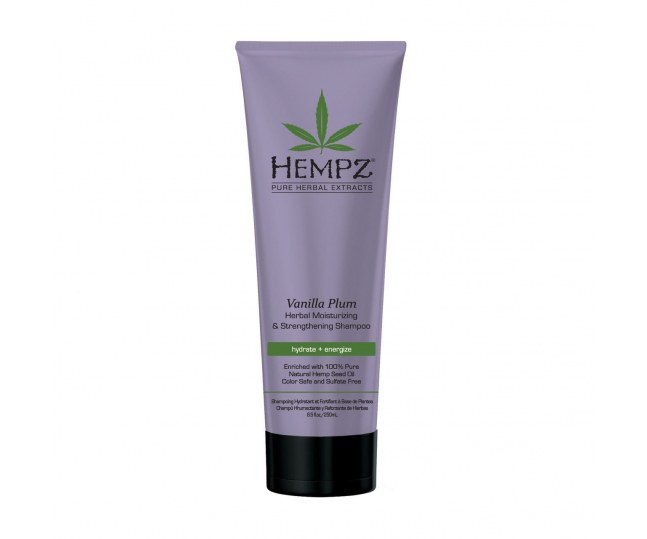 HEMPZ Шампунь растительный Ваниль и Слива средней степени увлажнения для ослабленных волос / Vanilla Plum Herbal Moisturizing & Strengthening Shampoo 265мл