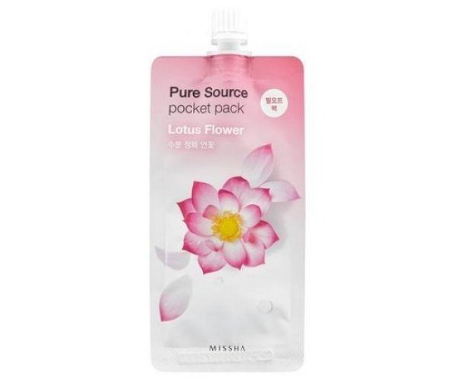 Pure Source Pocket Pack Lotus Маска для лица очищает  и отшелушивает 10мл