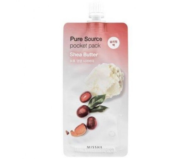 Pure Source Pocket Pack Shea Butter Маска для лица питает и увлажняет 10мл