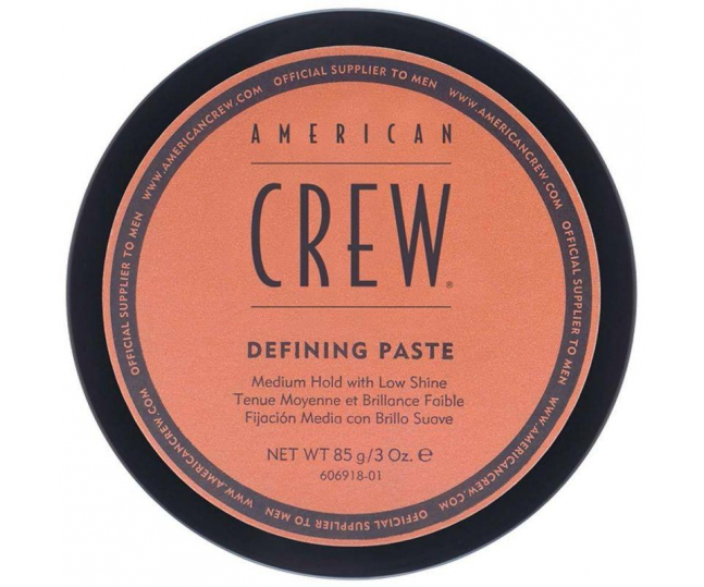 American Crew Паста со средней фиксацией и низким уровнем блеска для укладки волос / Defining Paste 85г