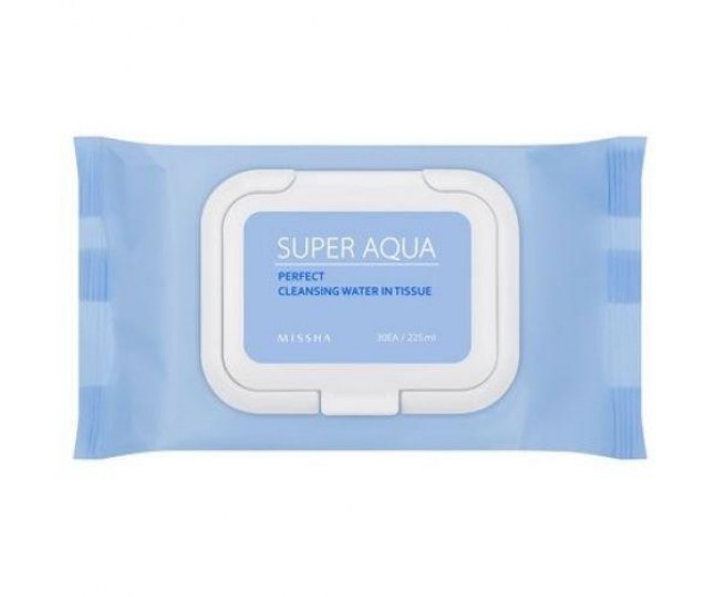 Super Aqua Perfect Cleansing Water In Tissue Очищающие салфетки для лица
