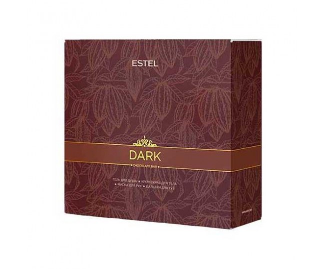 Набор ESTEL CHOCOLATIER Dark Chocolate Bar (Гель/душ + скраб + бальзам/губ темный + маска для рук)